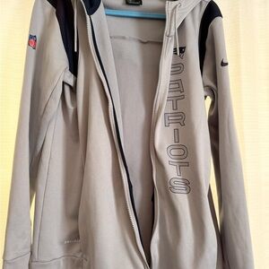 Nike Gray Patriots Full-Zip Hoodie Size L
